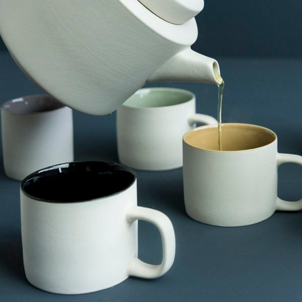 Teekanne L 950ml glänzend mit mattem grauen Deckel - Kinta