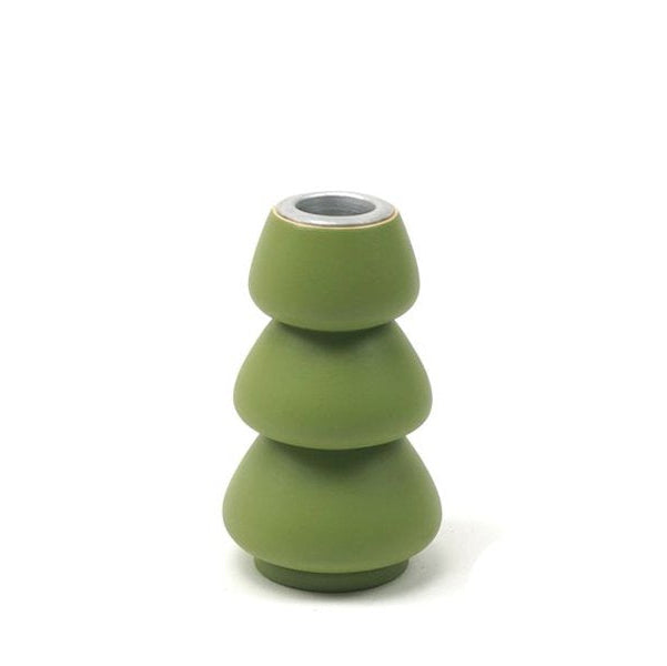 Kerzenhalter gem x-mas tree, grün 9 cm - Kinta