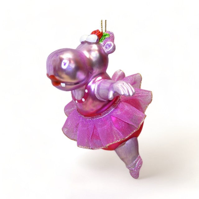 Christbaumkugel "Nilpferd Ballett" - Weihnachtsland