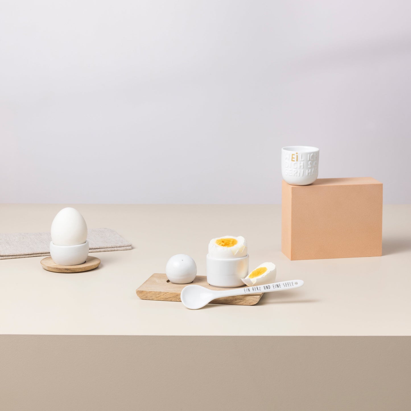 Eierbecher Set "Ein Herz und ..." - Räder