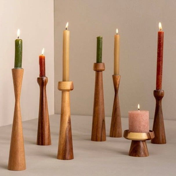 Kerzenhalter aca sandglass natural 25 cm - Kinta