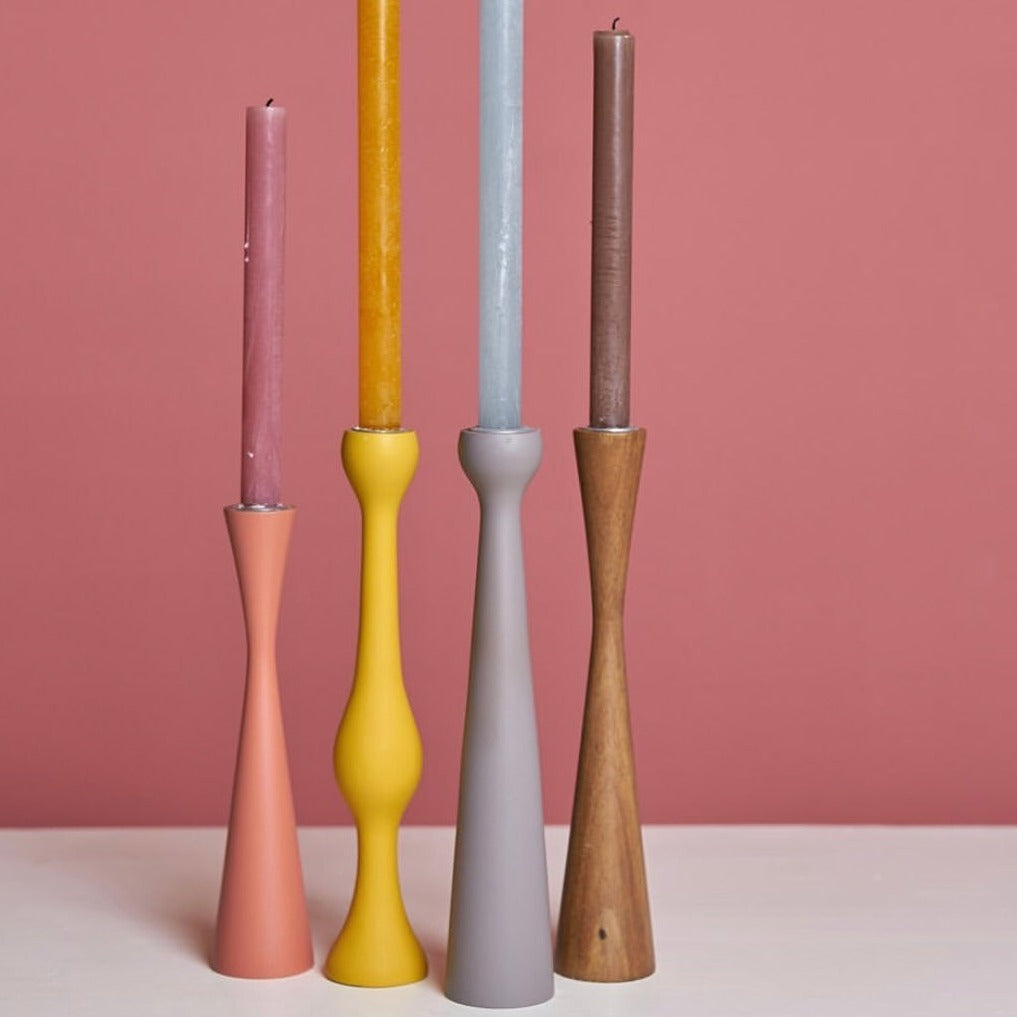 Kerzenhalter wood dull buff 30 cm - Kinta