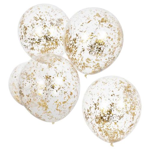 Goldene Glitter Konfetti-Luftballons
