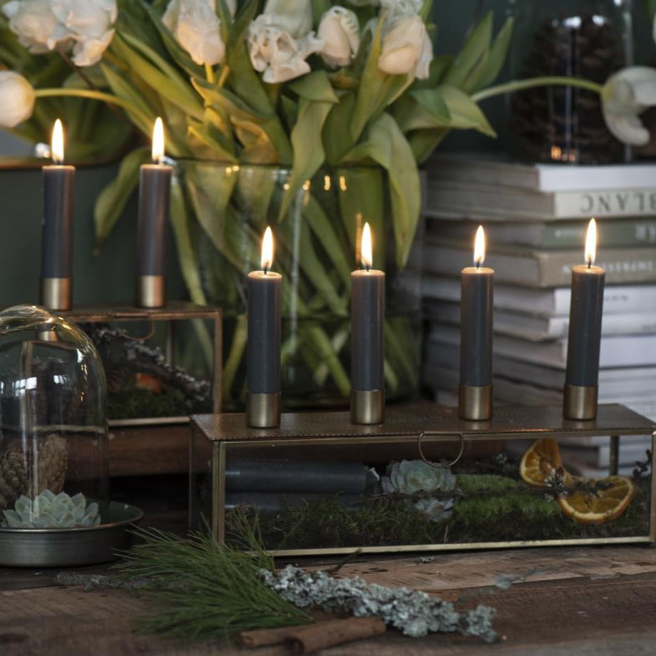 Stabkerze dunkelgrau 5er Set - Ib Laursen