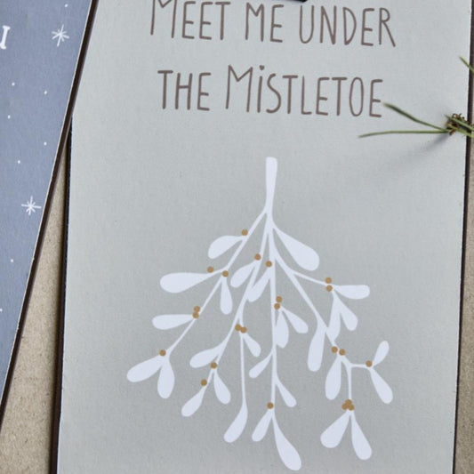 Metallschild "Meet me under the Mistletoe" - Ib Laursen