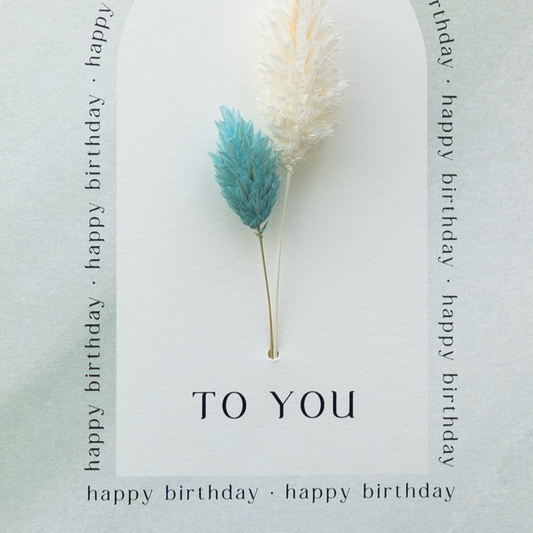 Applikations - Doppelkarte "Happy Birthday to you"