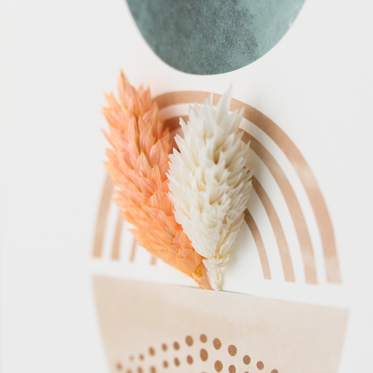 Applikations - Doppelkarte "Liebe Grüße" beige