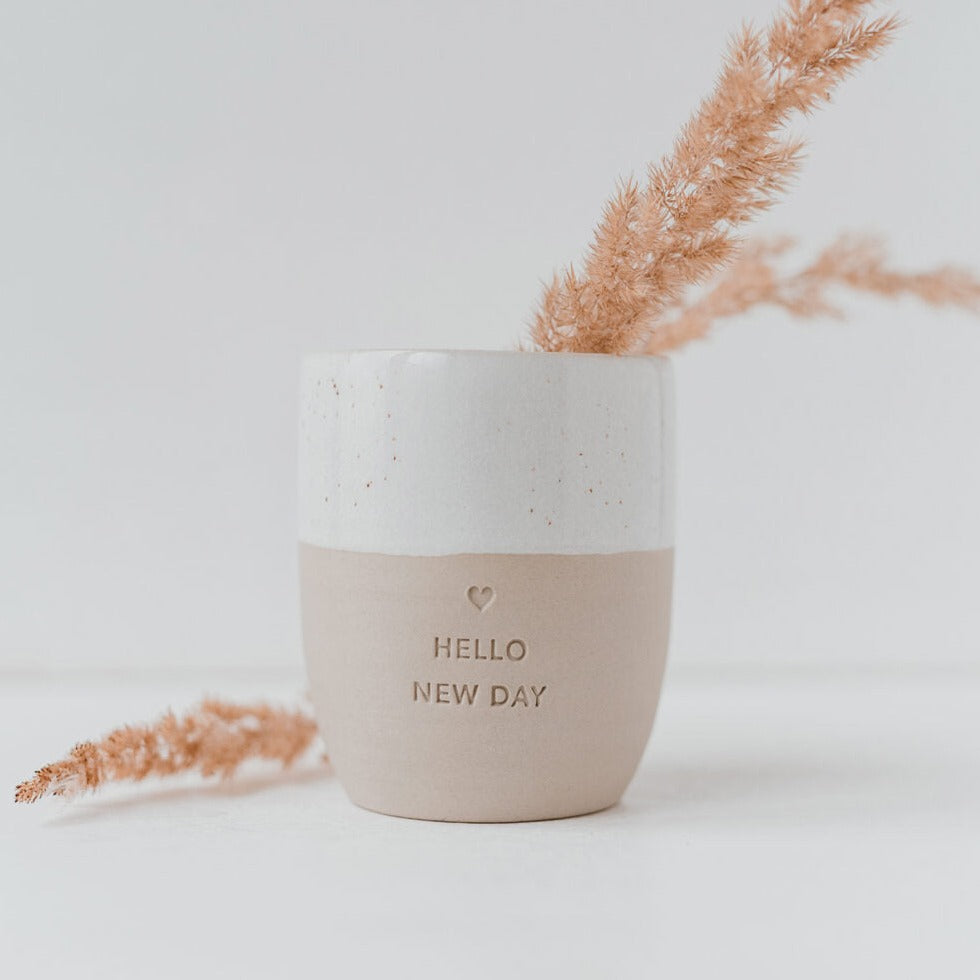 Becher Hello New Day - Eulenschnitt
