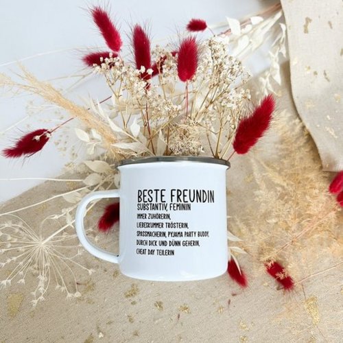 Emaille Becher Beste Freundin
