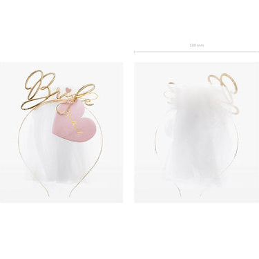 Haarreif Bride to be gold mit Schleier
