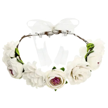 Blumenkranz mit Rosen weiß