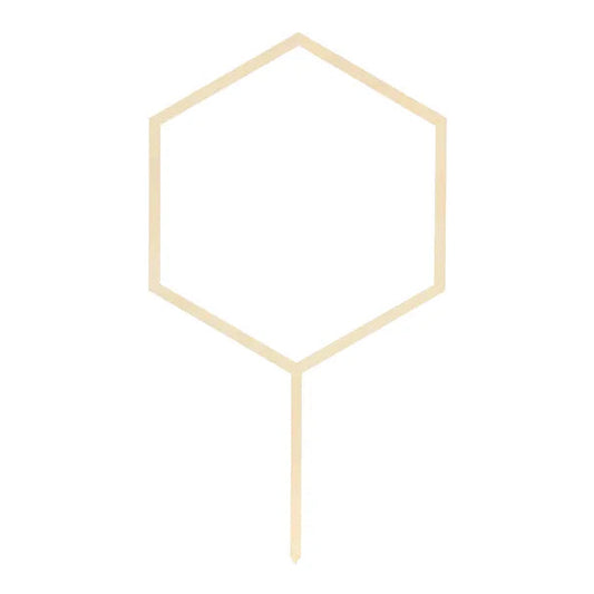 Cake Topper "Hexagon" Holz