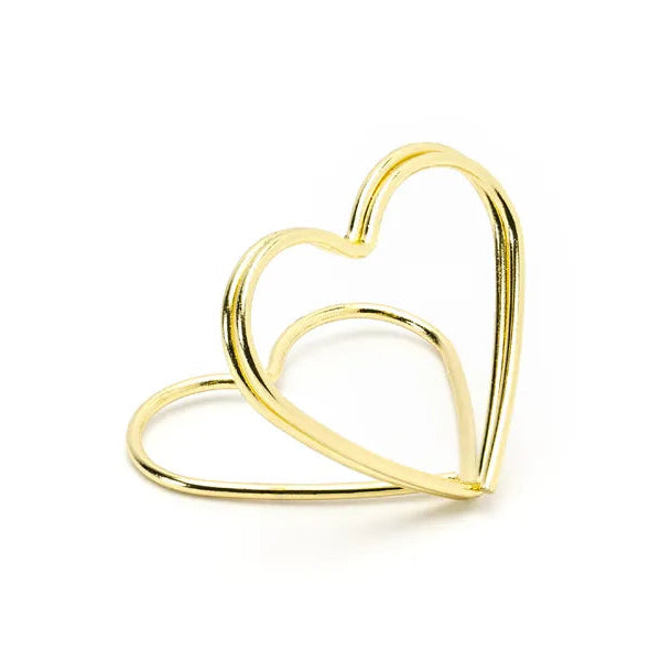 Namenskartenhalter "Herz" in gold