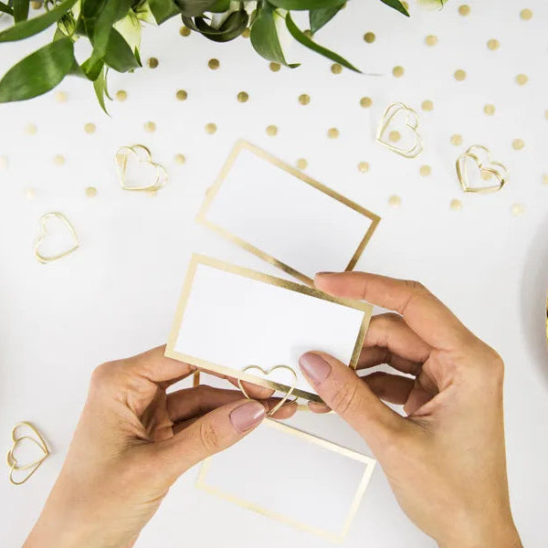 Namenskartenhalter "Herz" in gold
