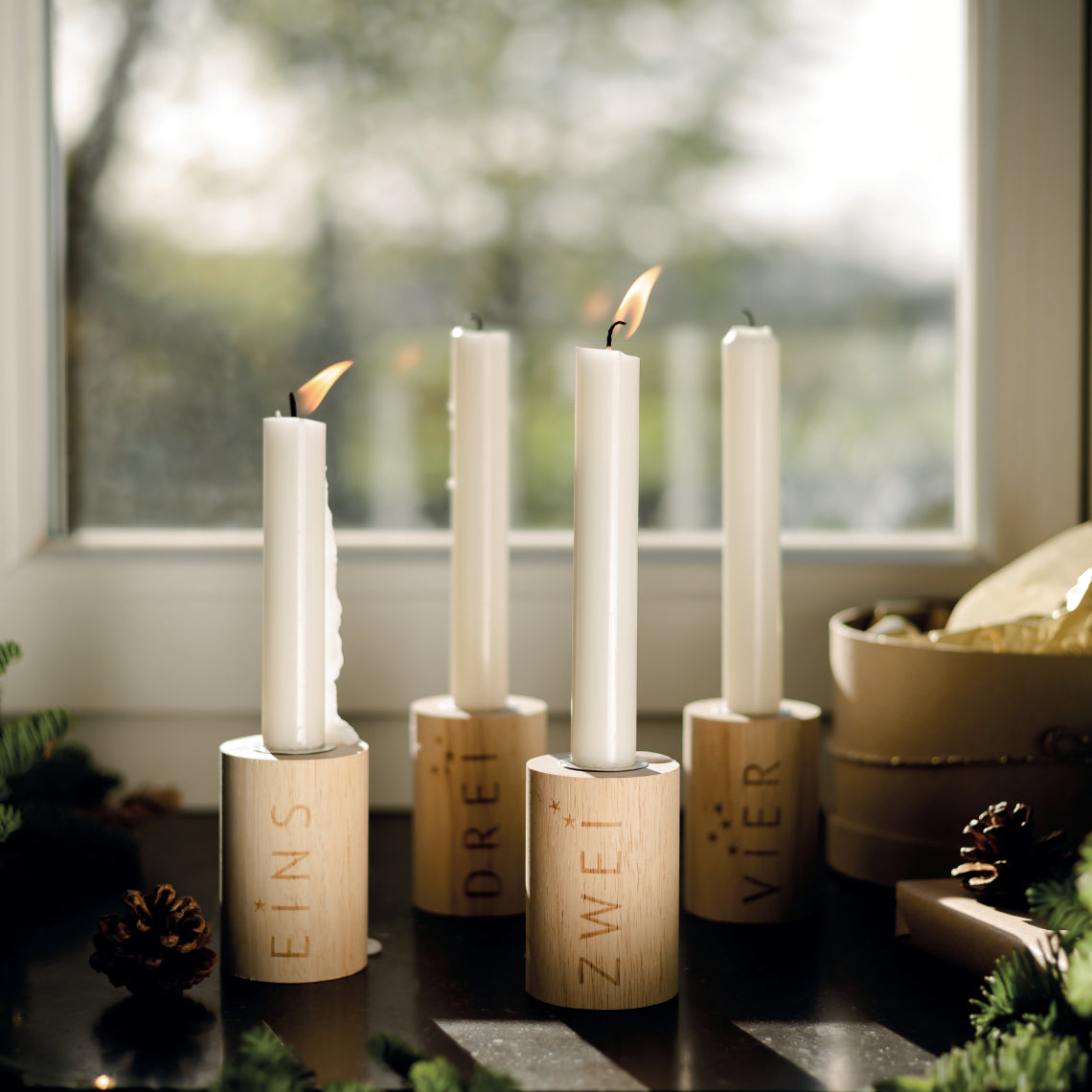 Adventslicht "Set aus 4" - Räder