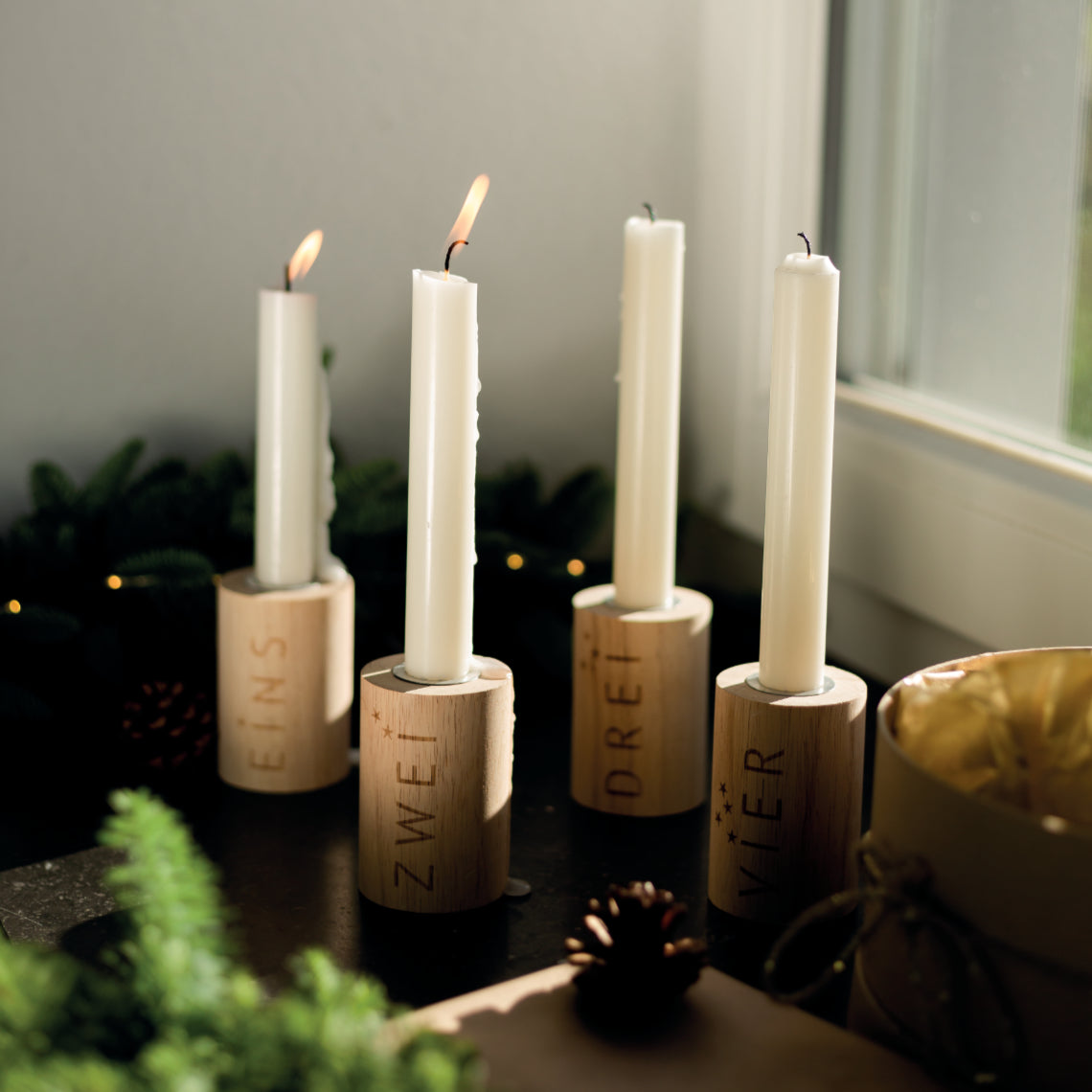 Adventslicht "Set aus 4" - Räder