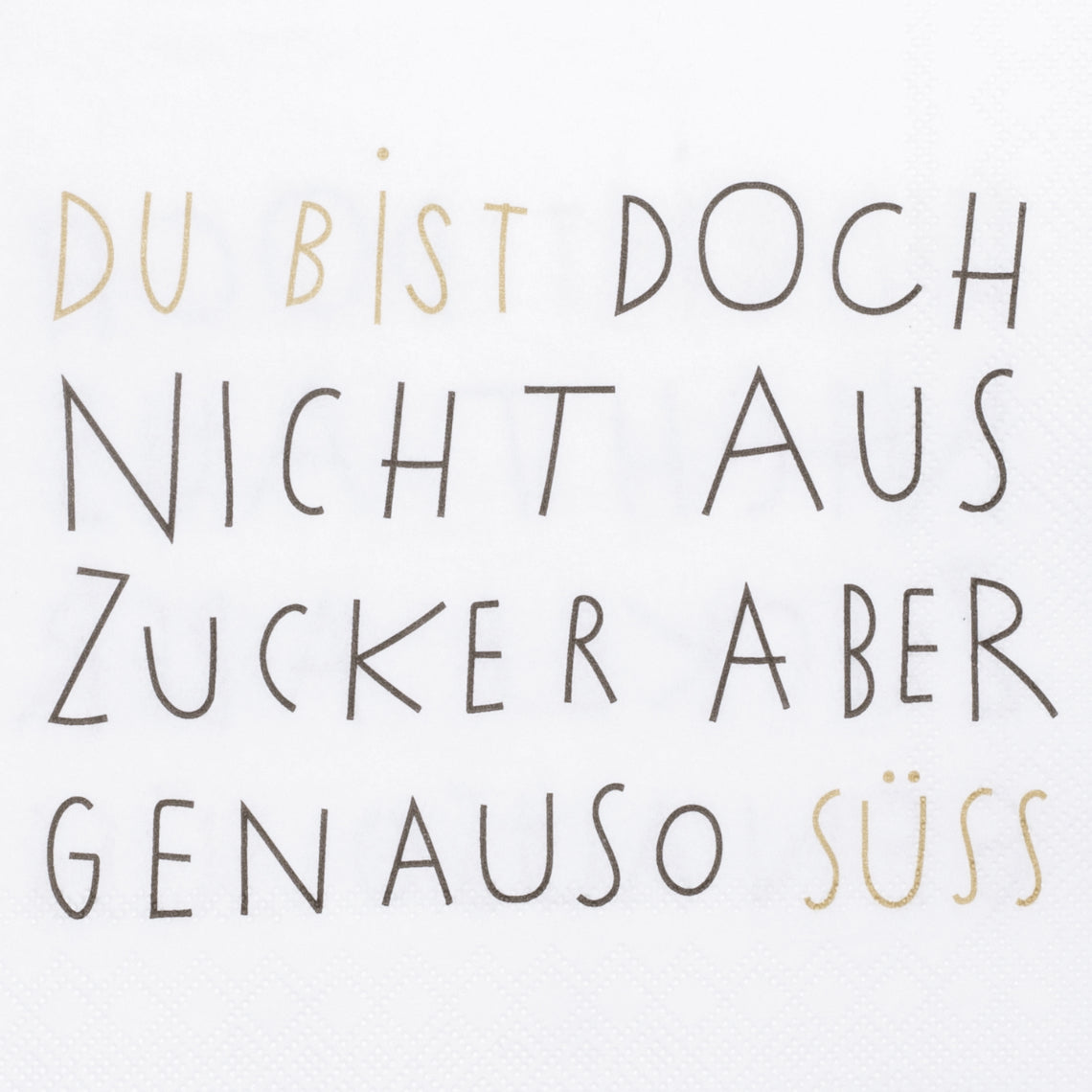 Cocktailserviette "Nicht aus Zucker" - Räder