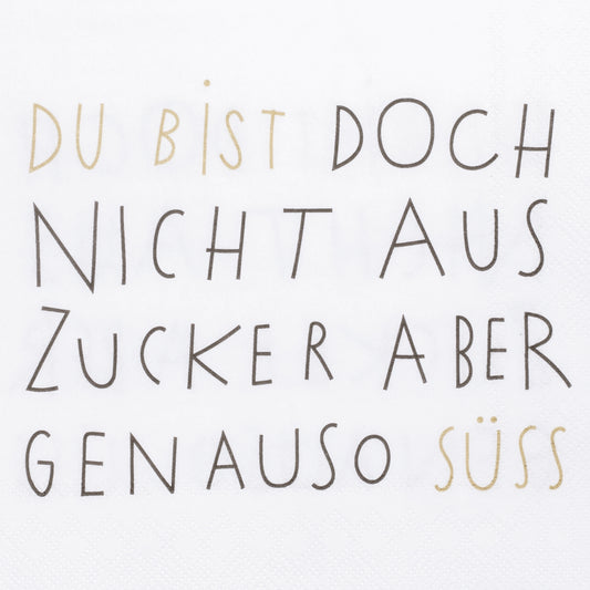 Cocktailserviette "Nicht aus Zucker" - Räder