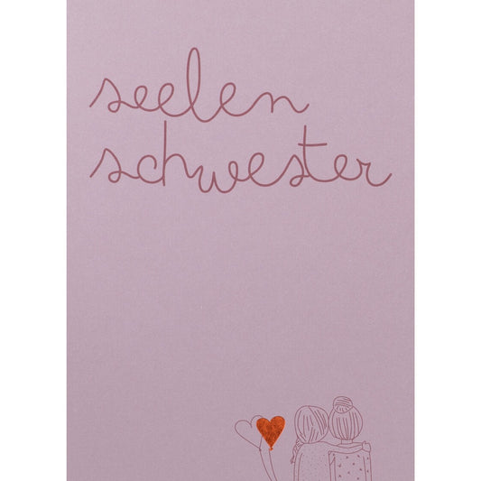 Postkarte Mädelspost "Seelenschwester" - Räder