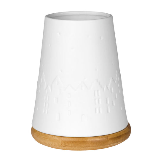 Poesie Windlicht "Winterstadt" - Räder