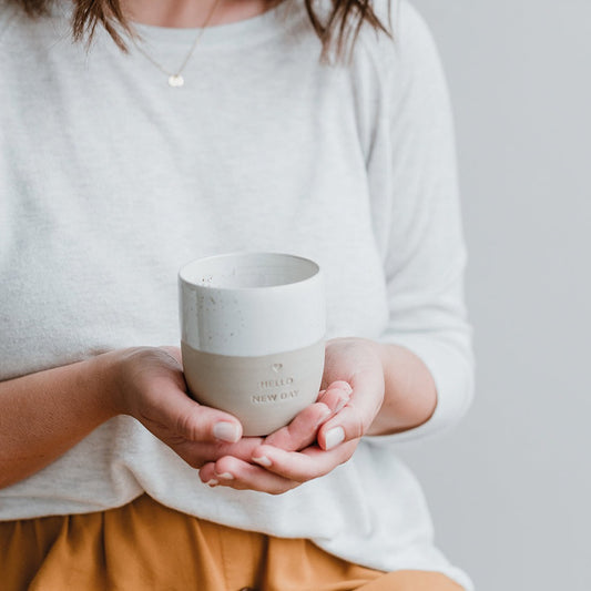 Becher Hello New Day - Eulenschnitt