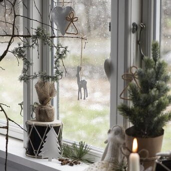 Rentier mit Juteschnur rosé - Ib Laursen