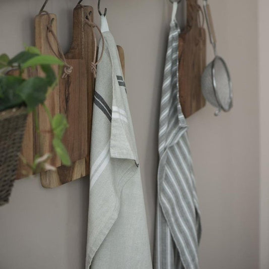 Geschirrtuch mit braunen Streifen - Ib Laursen