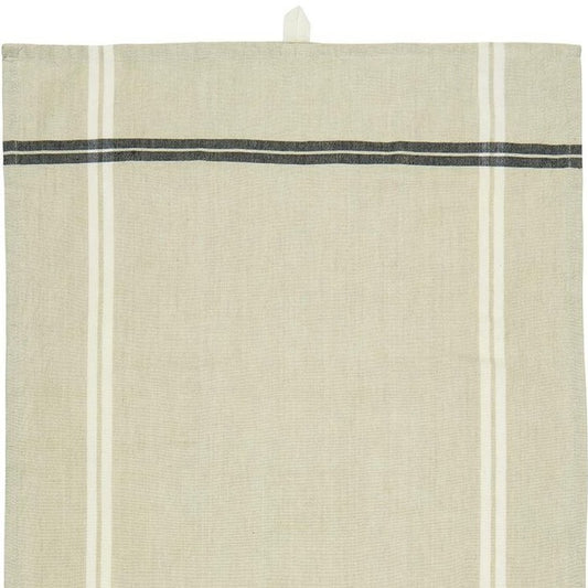 Geschirrtuch mit schwarzen und weißen Streifen - Ib Laursen