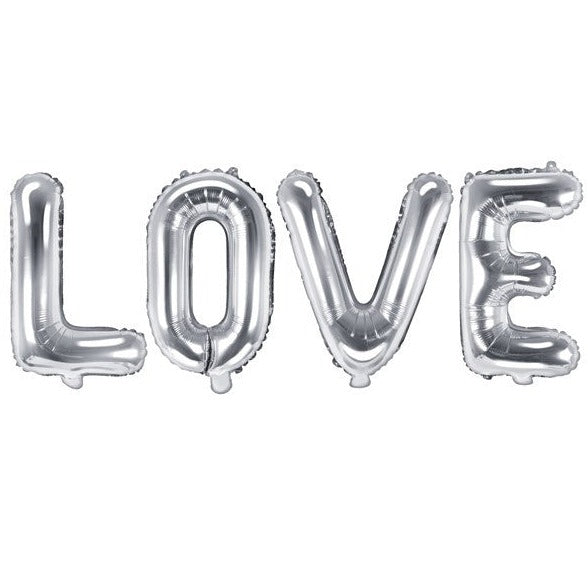 Folienballon "Love" silber