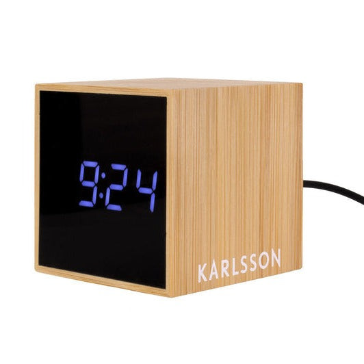 Wecker Mini Cube bamboo - Karlsson