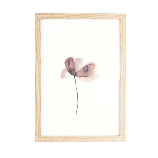 Kunstdruck mit Rahmen Flower - Present Time
