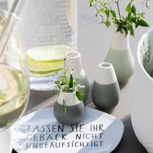 Mini Pastellvasen "Set aus 4" grün - Räder