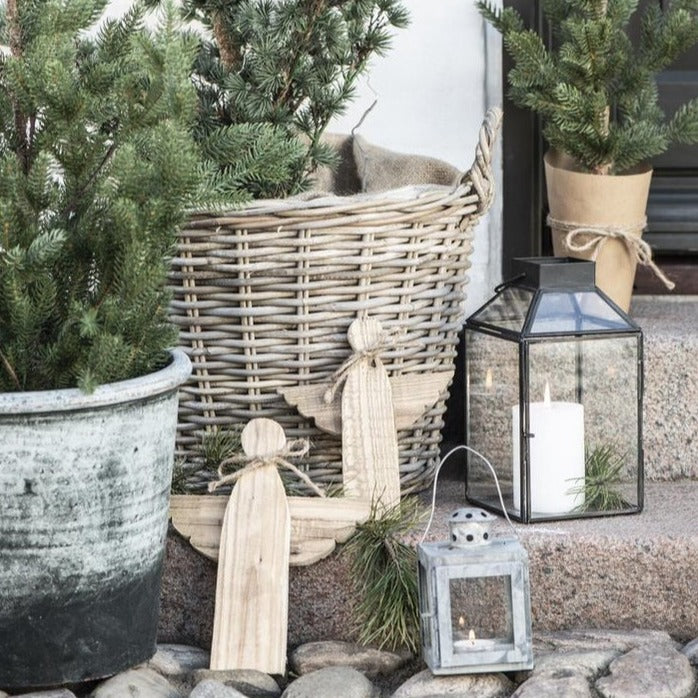 Laterne Norr groß schwarz mit schrägem Glastop - Ib Laursen