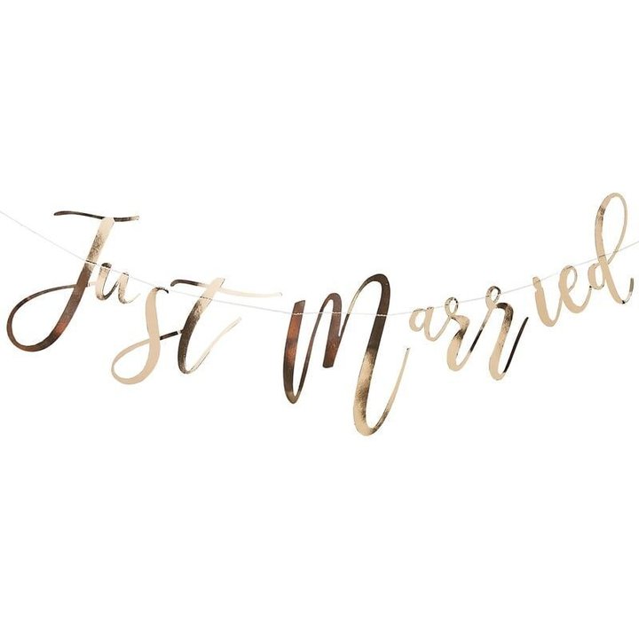 Girlande "Just Married" gold