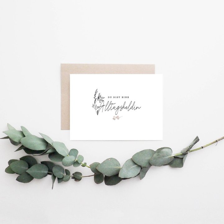 Grußkarte mit Umschlag „Alltagsheldin“ - Woidmädchen