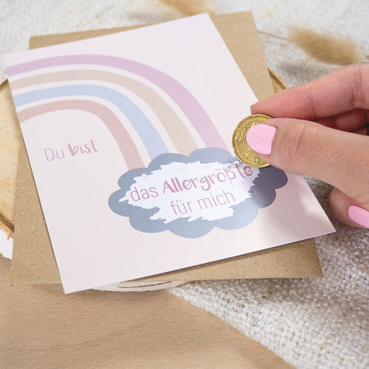 Rubbelkarte „Du bist das Allergrößte für mich“ – Mintkind