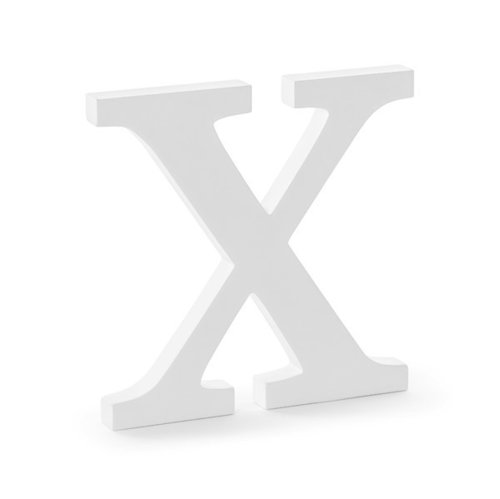 Holzbuchstabe weiß "X"