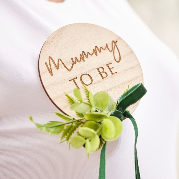 Mummy To Be Button aus Holz