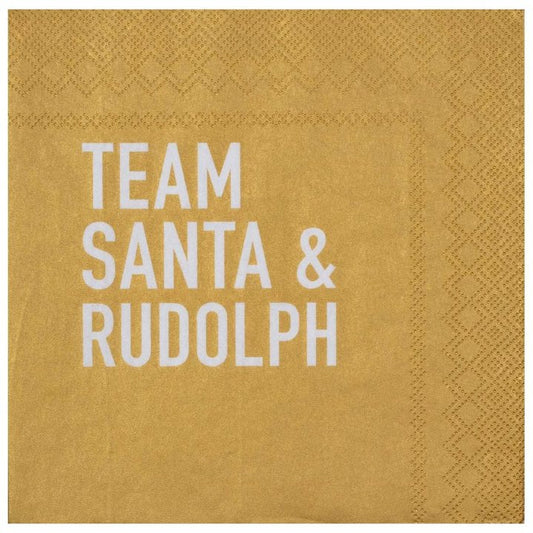 Weihnachtsservietten "Team Santa & Rudolph" - Räder