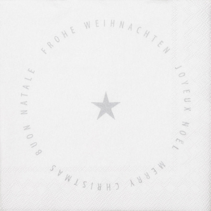 Sternenzeit Cocktailservietten "Frohe Weihnachten" - Räder