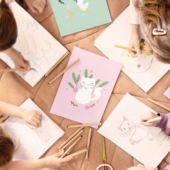 Malblock & Poster "Cat"