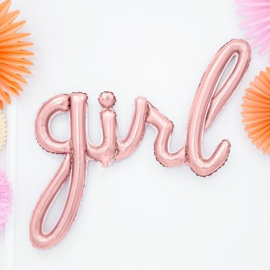 Folienballon "girl" roségold