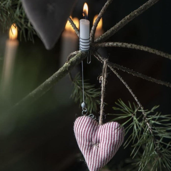 Kerzenhalter für Tannenbaum Herz 4 Stk