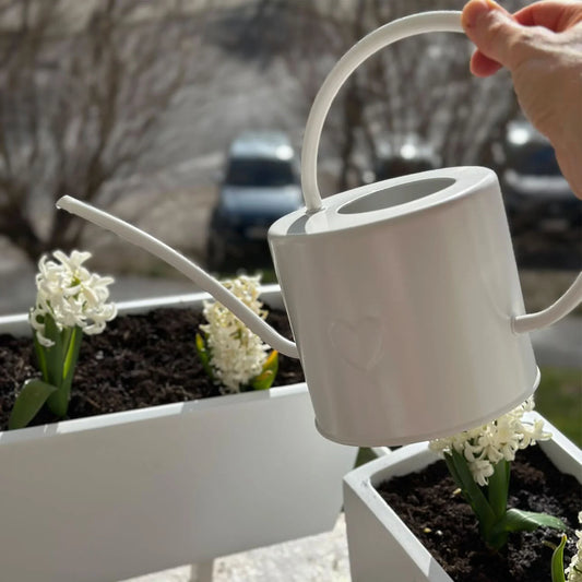 Gießkanne Herz weiss - Eulenschnitt