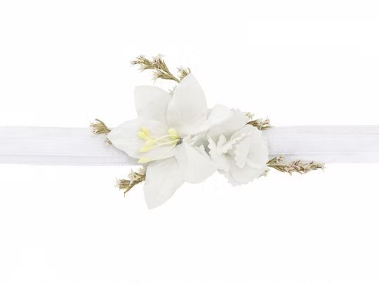 Blumen Armband weiß