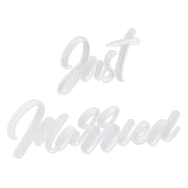Aufbügelbild "JUST MARRIED"