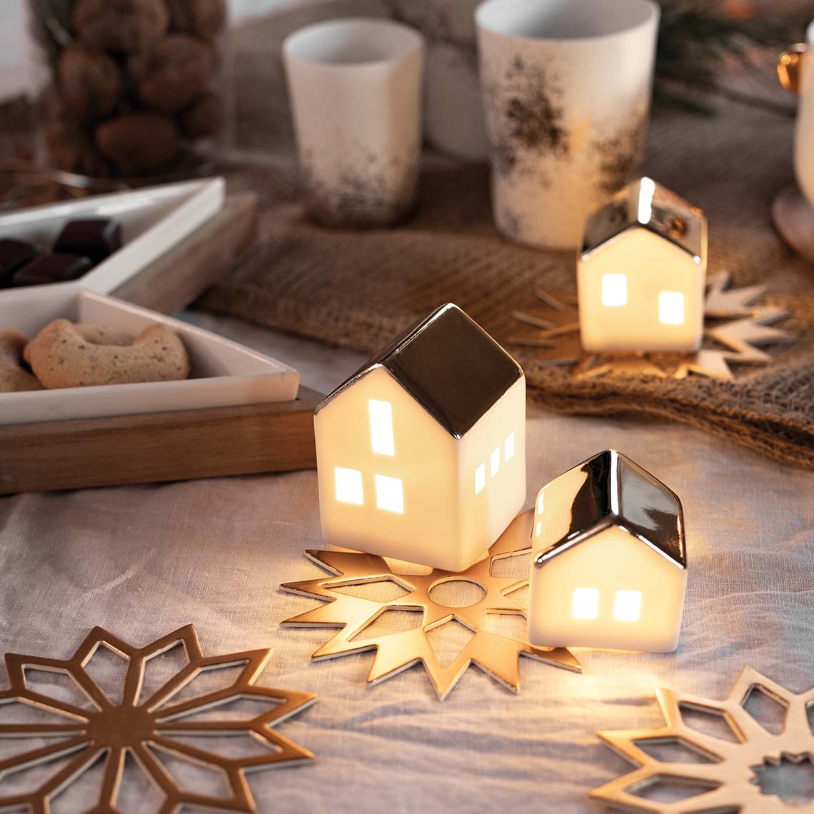 Mini LED Lichthaus "groß" - Räder