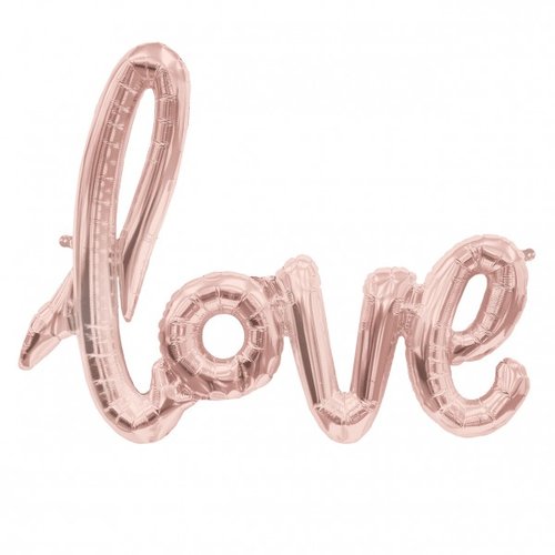 Folienballon "love" roségold