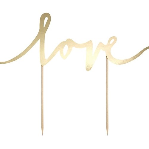 Cake Topper "Love" gold
