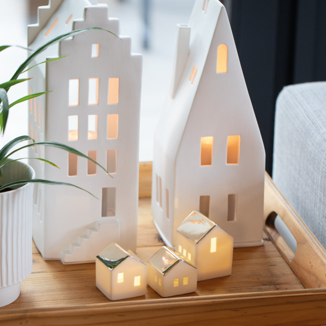 Mini LED Lichthaus "groß" - Räder